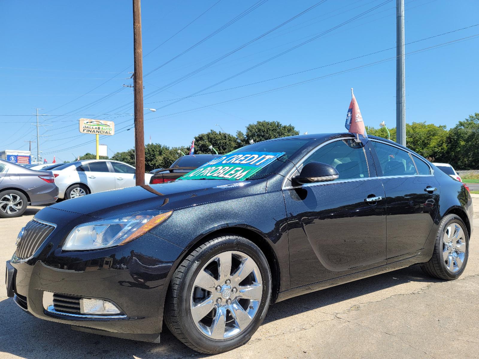 2012 BLACK /BLACK Buick Regal Turbo Premium 2 (2G4GT5GV7C9) with an 2.0L L4 DOHC 16V TURBO FFV engine, 6-Speed Automatic transmission, located at 2660 S.Garland Avenue, Garland, TX, 75041, (469) 298-3118, 32.885551, -96.655602 - Welcome to DallasAutos4Less, one of the Premier BUY HERE PAY HERE Dealers in the North Dallas Area. We specialize in financing to people with NO CREDIT or BAD CREDIT. We need proof of income, proof of residence, and a ID. Come buy your new car from us today!!rnrnThis is a Loaded 2012 BUICK REGAL TUR - Photo #7
