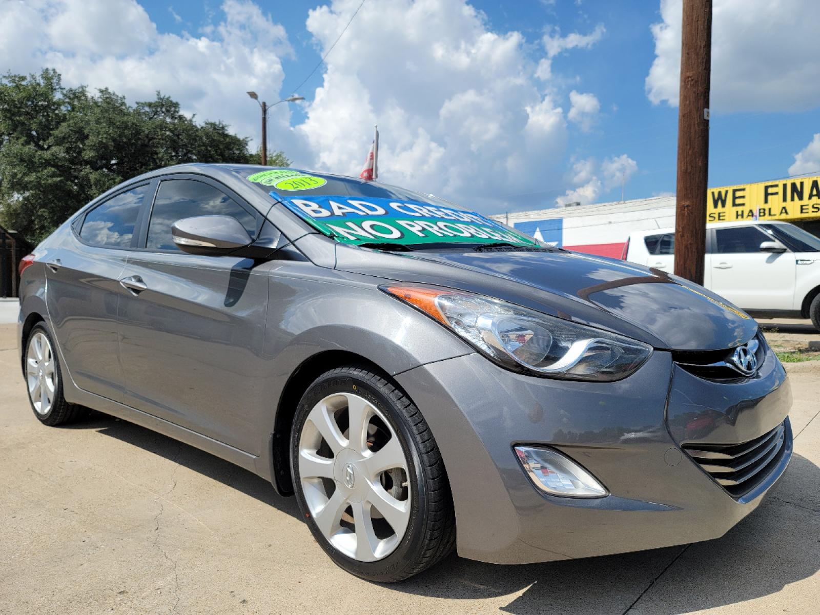 2013 GRAY Hyundai Elantra Limited (5NPDH4AE8DH) with an 1.8L L4 DOHC 16V engine, 6-Speed Automatic transmission, located at 2660 S.Garland Avenue, Garland, TX, 75041, (469) 298-3118, 32.885551, -96.655602 - Welcome to DallasAutos4Less, one of the Premier BUY HERE PAY HERE Dealers in the North Dallas Area. We specialize in financing to people with NO CREDIT or BAD CREDIT. We need proof of income, proof of residence, and a ID. Come buy your new car from us today!!rnrnThis is a Very clean 2013 HYUNDAI ELA - Photo #1