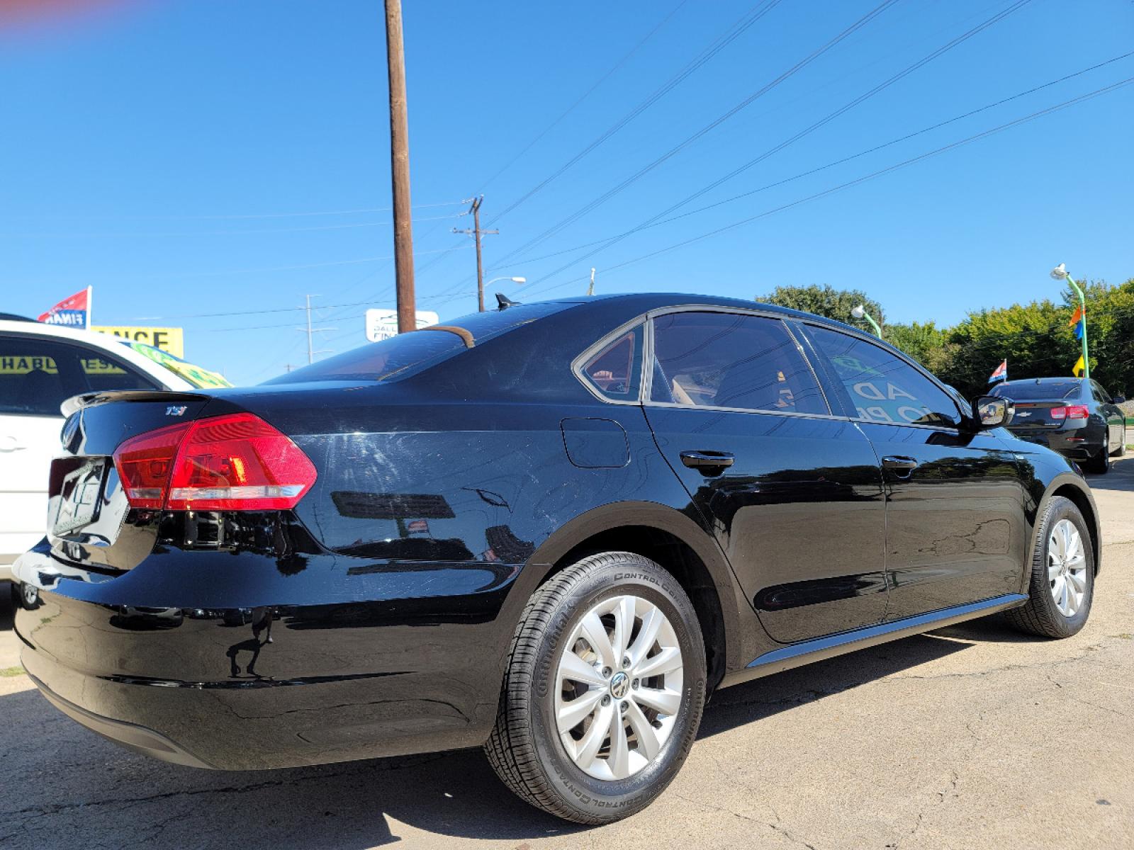 2015 BLACK /BLACK Volkswagen Passat S Wolfsburg Ed. (1VWAS7A32FC) with an 1.8L L4 TURBO DIESEL engine, 6-Speed Automatic transmission, located at 2660 S.Garland Avenue, Garland, TX, 75041, (469) 298-3118, 32.885551, -96.655602 - Welcome to DallasAutos4Less, one of the Premier BUY HERE PAY HERE Dealers in the North Dallas Area. We specialize in financing to people with NO CREDIT or BAD CREDIT. We need proof of income, proof of residence, and a ID. Come buy your new car from us today!!rnrnThis is a SUPER CLEAN 2015 VOLKSWAGEN - Photo #3