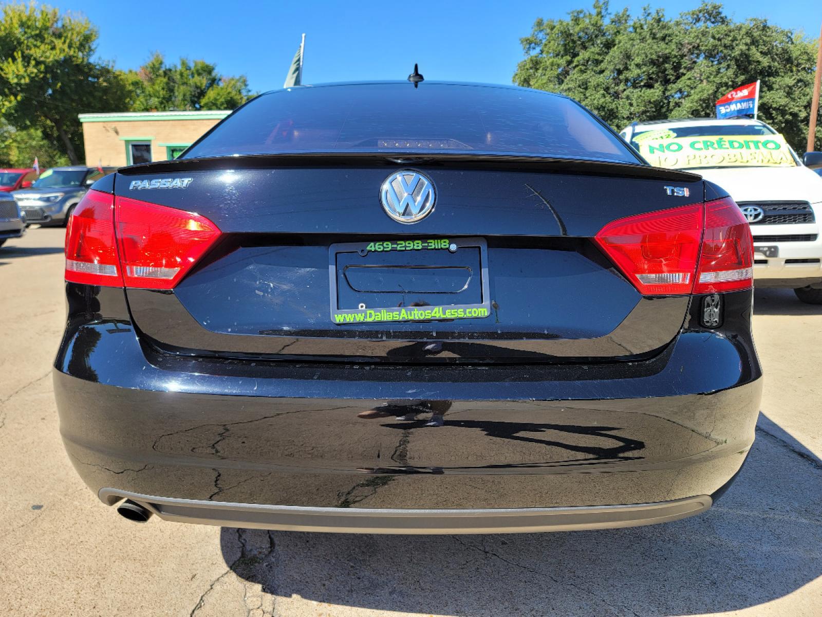 2015 BLACK /BLACK Volkswagen Passat S Wolfsburg Ed. (1VWAS7A32FC) with an 1.8L L4 TURBO DIESEL engine, 6-Speed Automatic transmission, located at 2660 S.Garland Avenue, Garland, TX, 75041, (469) 298-3118, 32.885551, -96.655602 - Welcome to DallasAutos4Less, one of the Premier BUY HERE PAY HERE Dealers in the North Dallas Area. We specialize in financing to people with NO CREDIT or BAD CREDIT. We need proof of income, proof of residence, and a ID. Come buy your new car from us today!!rnrnThis is a SUPER CLEAN 2015 VOLKSWAGEN - Photo #4