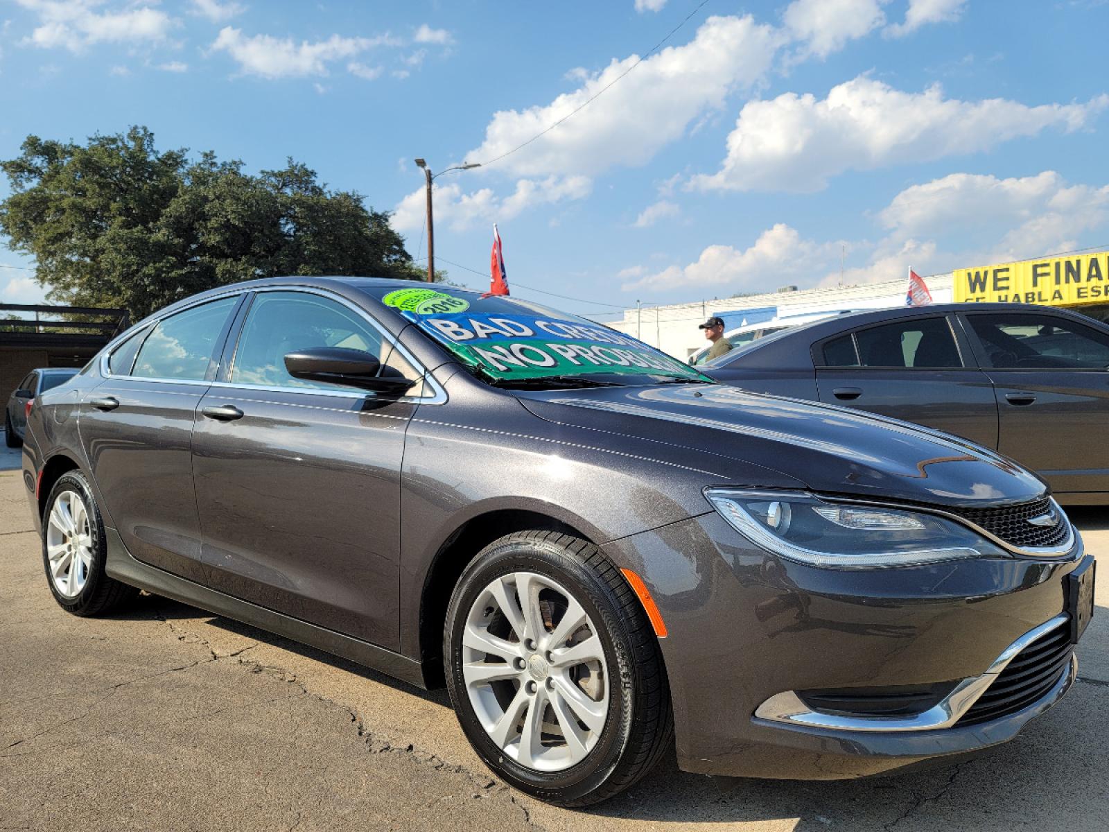 2016 GRAY Chrysler 200 Limited (1C3CCCAB4GN) with an 2.4L L4 DOHC 16V engine, 9A transmission, located at 2660 S.Garland Avenue, Garland, TX, 75041, (469) 298-3118, 32.885551, -96.655602 - Welcome to DallasAutos4Less, one of the Premier BUY HERE PAY HERE Dealers in the North Dallas Area. We specialize in financing to people with NO CREDIT or BAD CREDIT. We need proof of income, proof of residence, and a ID. Come buy your new car from us today!!rnrnThis is a Super Clean 2016 CHRYSLER 2 - Photo #1