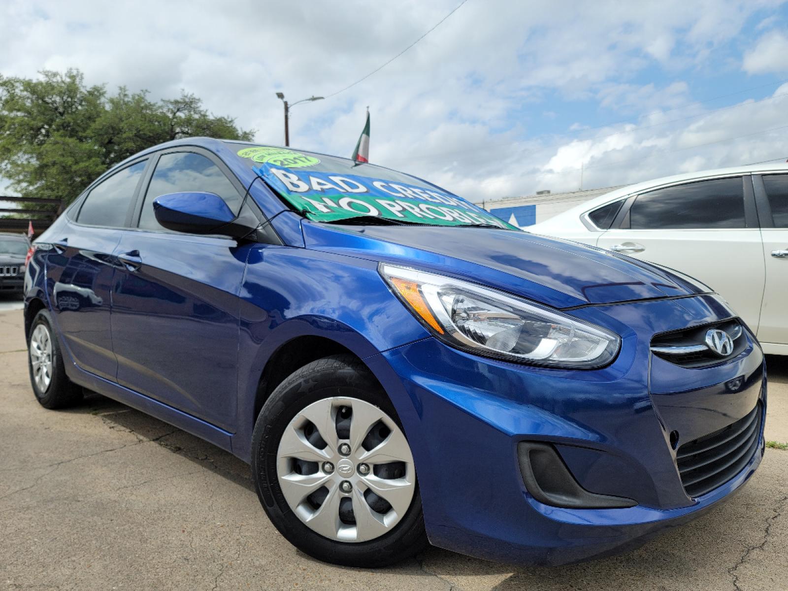 2017 BLUE Hyundai Accent SE (KMHCT4AE8HU) with an 1.6L L4 DOHC 16V engine, AUTO transmission, located at 2660 S.Garland Avenue, Garland, TX, 75041, (469) 298-3118, 32.885551, -96.655602 - Welcome to DallasAutos4Less, one of the Premier BUY HERE PAY HERE Dealers in the North Dallas Area. We specialize in financing to people with NO CREDIT or BAD CREDIT. We need proof of income, proof of residence, and a ID. Come buy your new car from us today!!rnrnThis is a Very clean 2017 HYUNDAI ACC - Photo #0