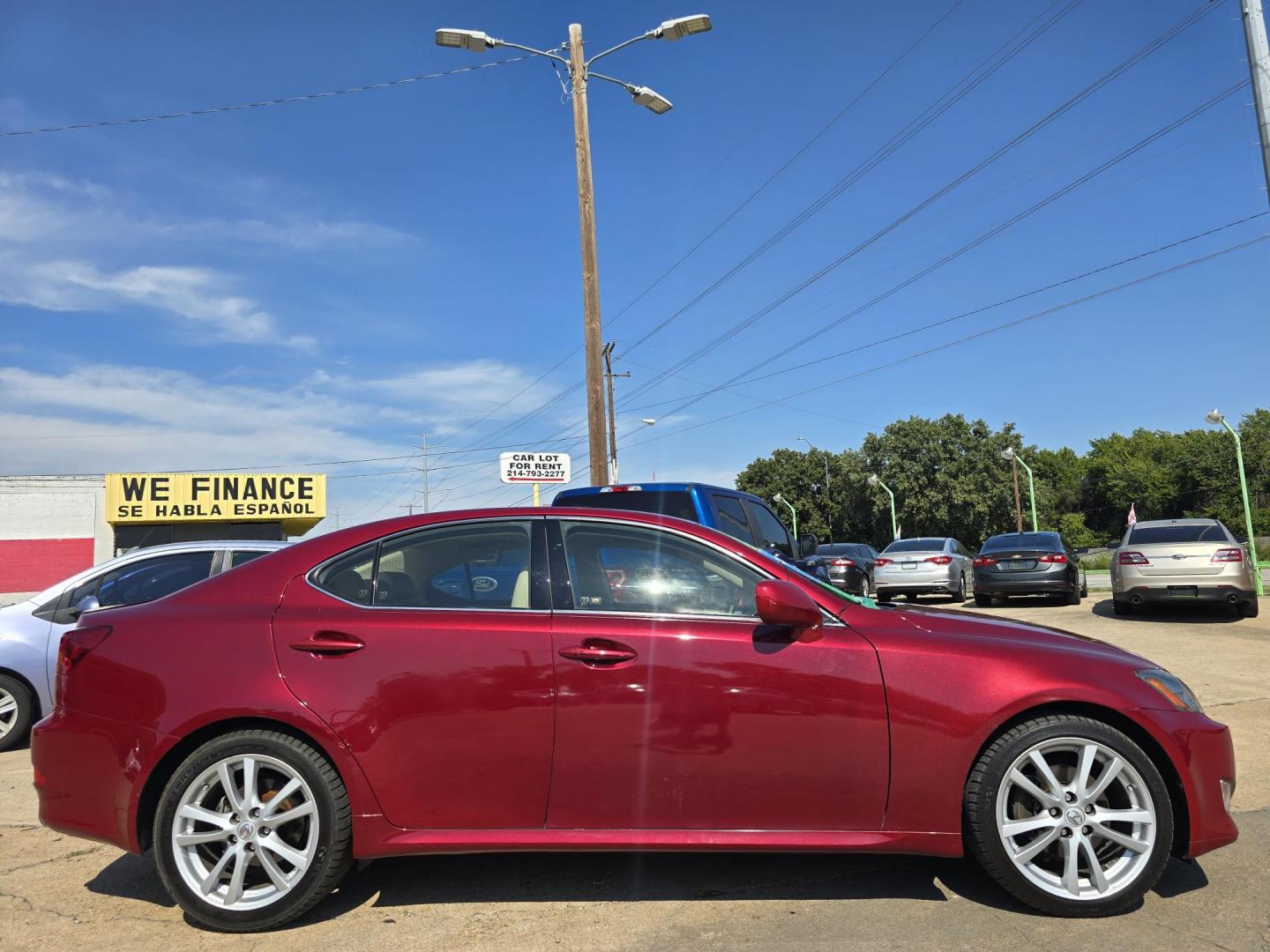 2006 RED Lexus IS (JTHBK262062) with an 2.5L V6 24V DOHC engine, AUTO transmission, located at 2660 S.Garland Avenue, Garland, TX, 75041, (469) 298-3118, 32.885551, -96.655602 - Photo#2