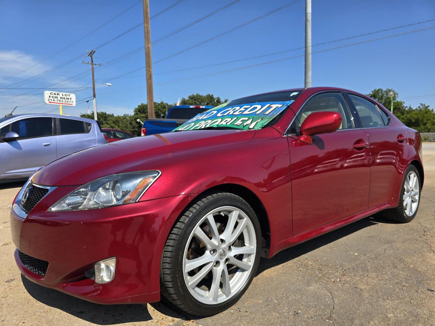 2006 RED Lexus IS (JTHBK262062) with an 2.5L V6 24V DOHC engine, AUTO transmission, located at 2660 S.Garland Avenue, Garland, TX, 75041, (469) 298-3118, 32.885551, -96.655602 - Photo#7