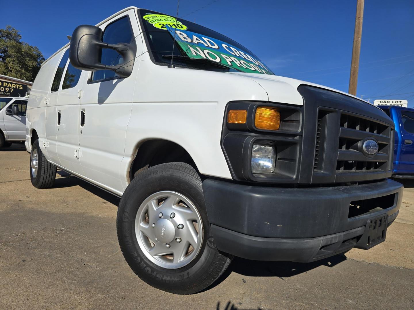 2010 WHITE Ford E-Series Van E-250 (1FTNE2EL6AD) with an 5.4L V8 SOHC 16V engine, 4-Speed Automatic transmission, located at 2660 S.Garland Avenue, Garland, TX, 75041, (469) 298-3118, 32.885551, -96.655602 - CNG FUEL - Photo#0