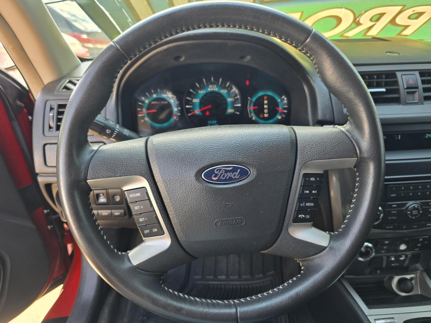 2010 RED Ford Fusion V6 Sport (3FAHP0KC4AR) with an 3.5L V6 DOHC 24V engine, AUTO transmission, located at 2660 S.Garland Avenue, Garland, TX, 75041, (469) 298-3118, 32.885551, -96.655602 - Photo#13