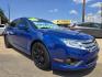 2011 BLUE Ford Fusion I4 SE (3FAHP0HA3BR) with an 2.5L L4 DOHC 16V engine, AUTO transmission, located at 2660 S.Garland Avenue, Garland, TX, 75041, (469) 298-3118, 32.885551, -96.655602 - Photo#1