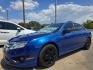 2011 BLUE Ford Fusion I4 SE (3FAHP0HA3BR) with an 2.5L L4 DOHC 16V engine, AUTO transmission, located at 2660 S.Garland Avenue, Garland, TX, 75041, (469) 298-3118, 32.885551, -96.655602 - Photo#7