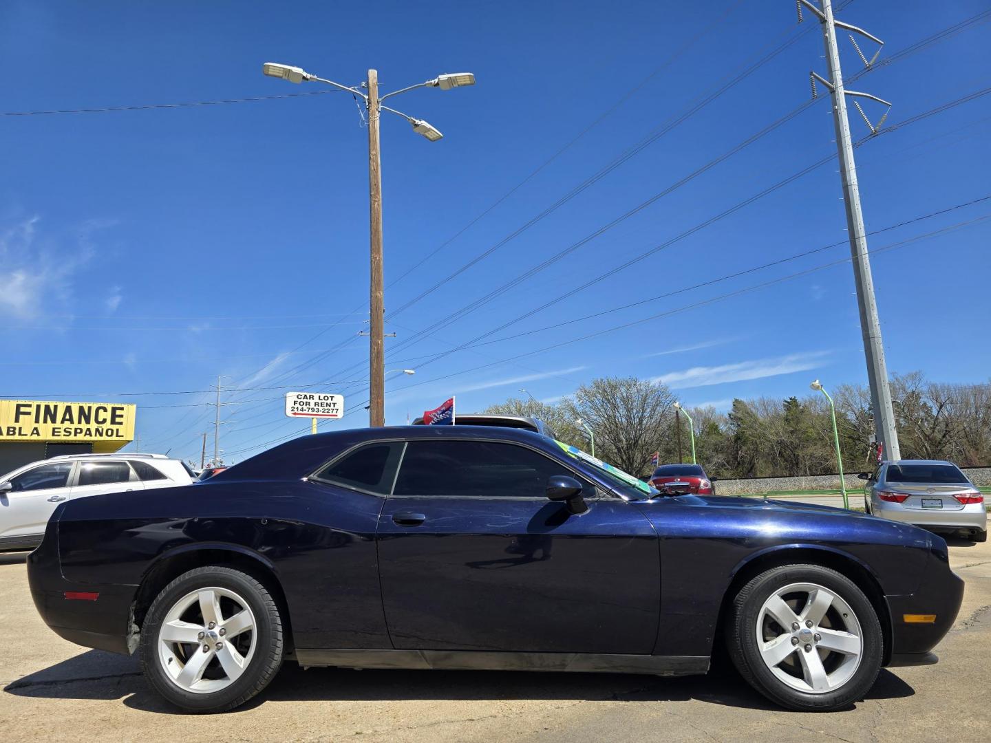 2012 BLUE /BLACK Dodge Challenger SXT (2C3CDYAG3CH) with an 3.6L V6 DOHC 24V engine, 4-Speed Automatic transmission, located at 2660 S.Garland Avenue, Garland, TX, 75041, (469) 298-3118, 32.885551, -96.655602 - Photo#2