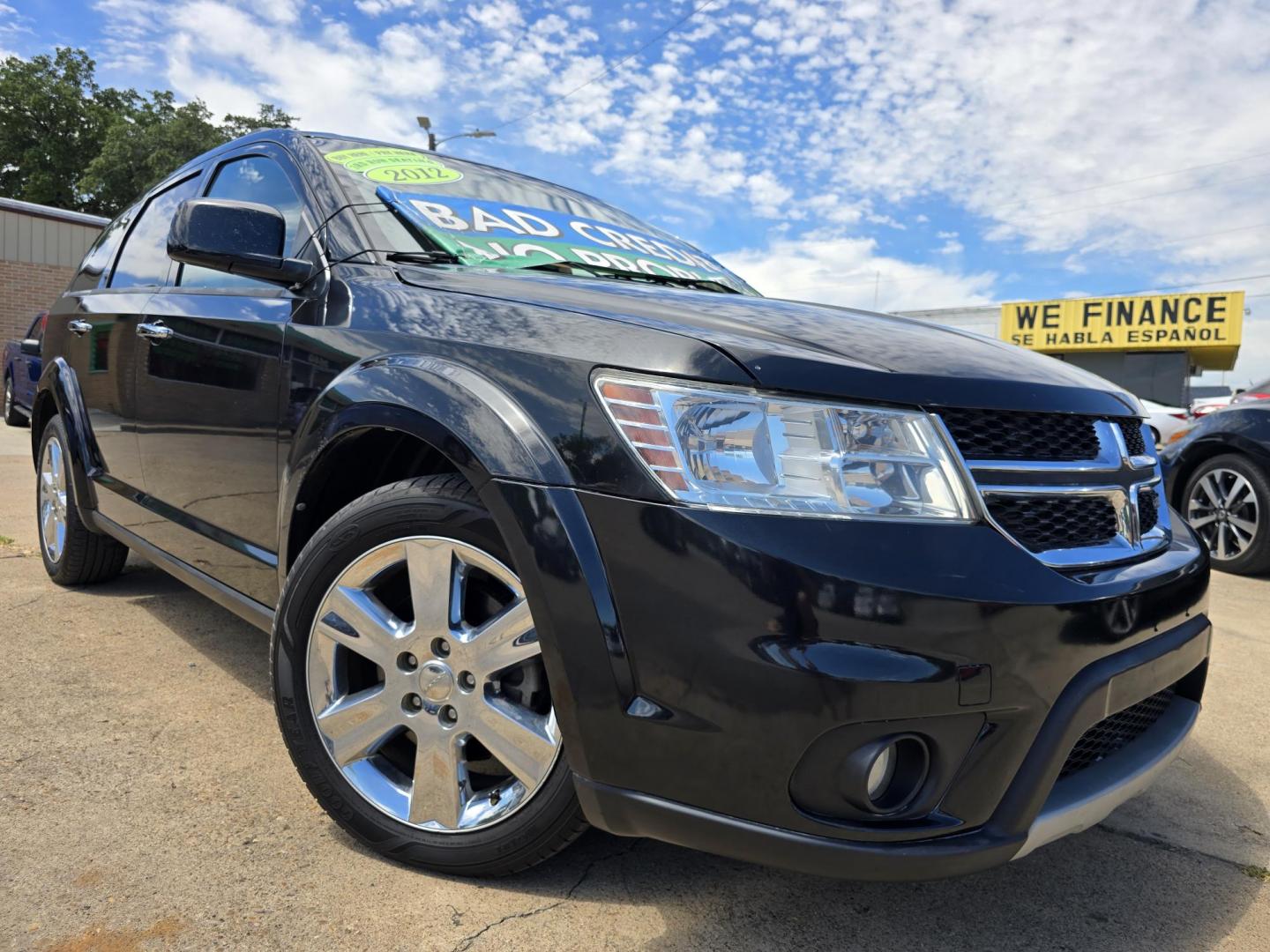 2012 BLACK Dodge Journey Crew (3C4PDCDG2CT) with an 3.6L V6 DOHC 24V engine, 6-Speed Automatic transmission, located at 2660 S.Garland Avenue, Garland, TX, 75041, (469) 298-3118, 32.885551, -96.655602 - Photo#0