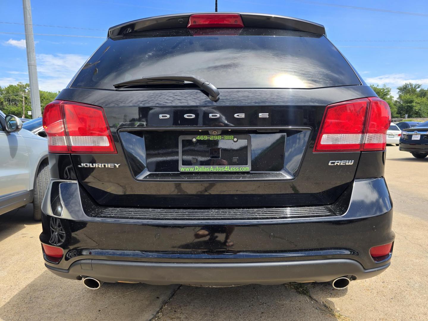 2012 BLACK Dodge Journey Crew (3C4PDCDG2CT) with an 3.6L V6 DOHC 24V engine, 6-Speed Automatic transmission, located at 2660 S.Garland Avenue, Garland, TX, 75041, (469) 298-3118, 32.885551, -96.655602 - Photo#4