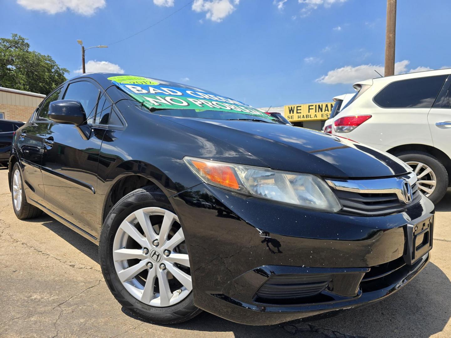2012 BLACK Honda Civic EX-L (19XFB2F92CE) with an 1.8L L4 SOHC 16V engine, 5-Speed Automatic transmission, located at 2660 S.Garland Avenue, Garland, TX, 75041, (469) 298-3118, 32.885551, -96.655602 - Photo#0