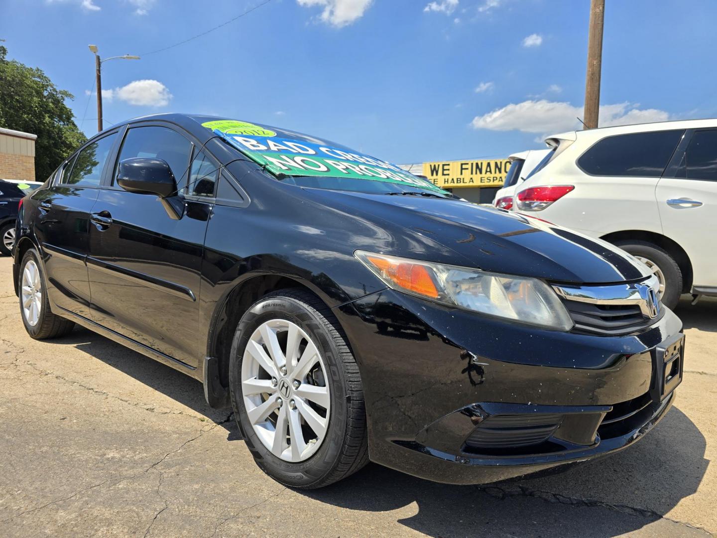 2012 BLACK Honda Civic EX-L (19XFB2F92CE) with an 1.8L L4 SOHC 16V engine, 5-Speed Automatic transmission, located at 2660 S.Garland Avenue, Garland, TX, 75041, (469) 298-3118, 32.885551, -96.655602 - Photo#1