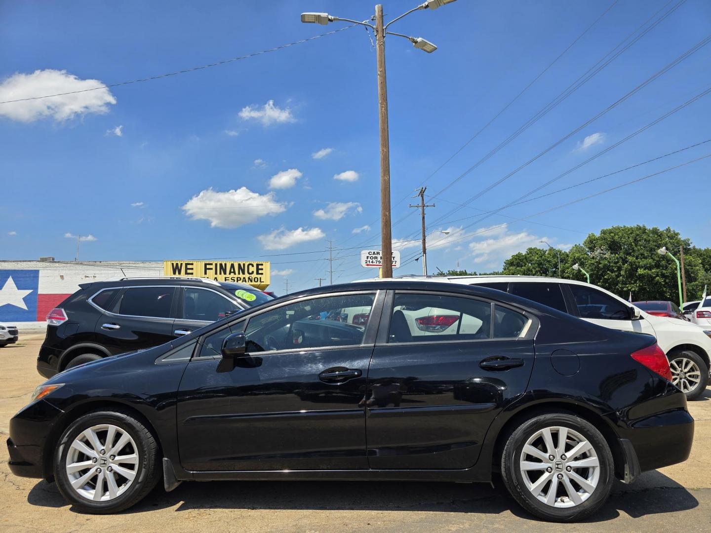 2012 BLACK Honda Civic EX-L (19XFB2F92CE) with an 1.8L L4 SOHC 16V engine, 5-Speed Automatic transmission, located at 2660 S.Garland Avenue, Garland, TX, 75041, (469) 298-3118, 32.885551, -96.655602 - Photo#6