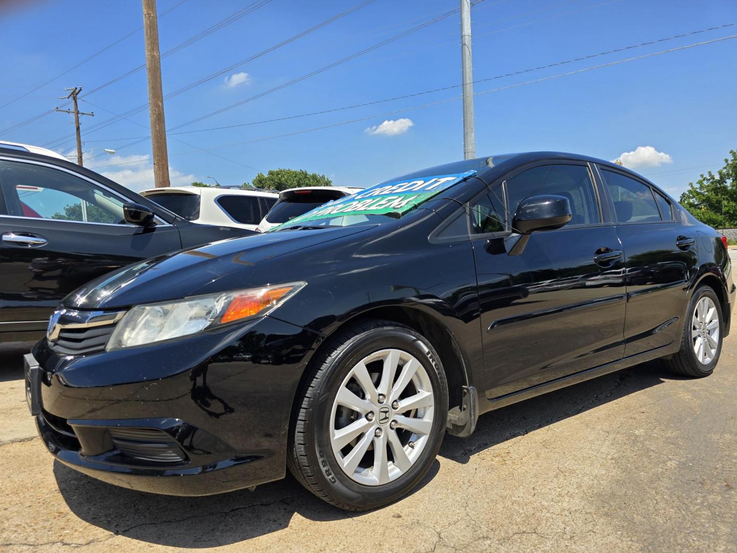2012 BLACK Honda Civic EX-L (19XFB2F92CE) with an 1.8L L4 SOHC 16V engine, 5-Speed Automatic transmission, located at 2660 S.Garland Avenue, Garland, TX, 75041, (469) 298-3118, 32.885551, -96.655602 - Photo#7