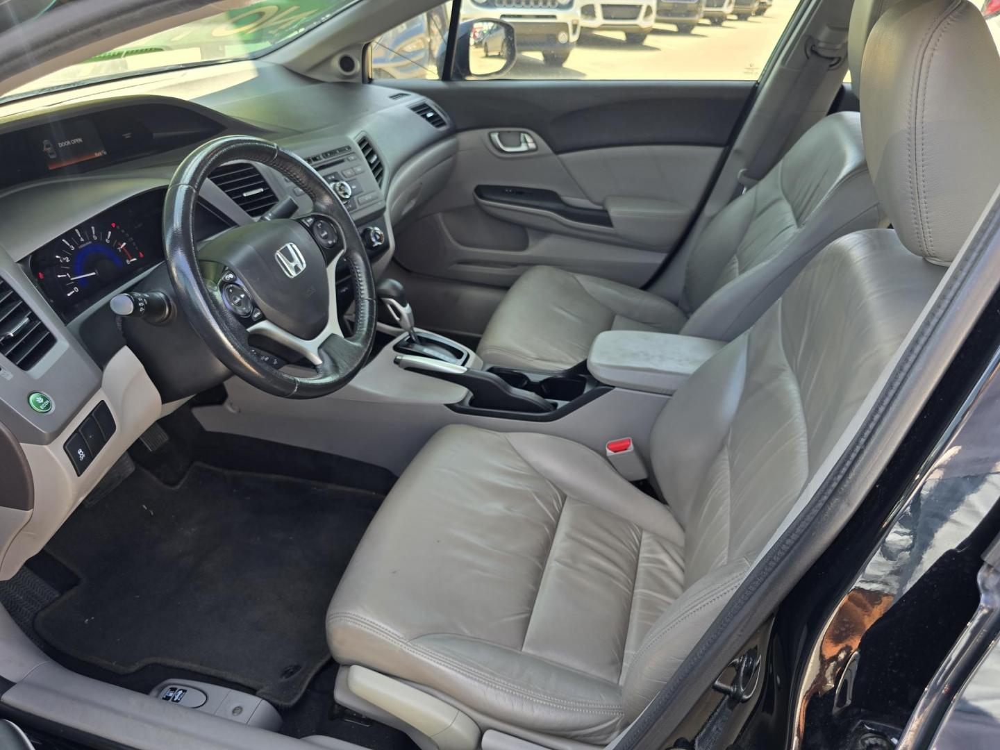 2012 BLACK Honda Civic EX-L (19XFB2F92CE) with an 1.8L L4 SOHC 16V engine, 5-Speed Automatic transmission, located at 2660 S.Garland Avenue, Garland, TX, 75041, (469) 298-3118, 32.885551, -96.655602 - Photo#11