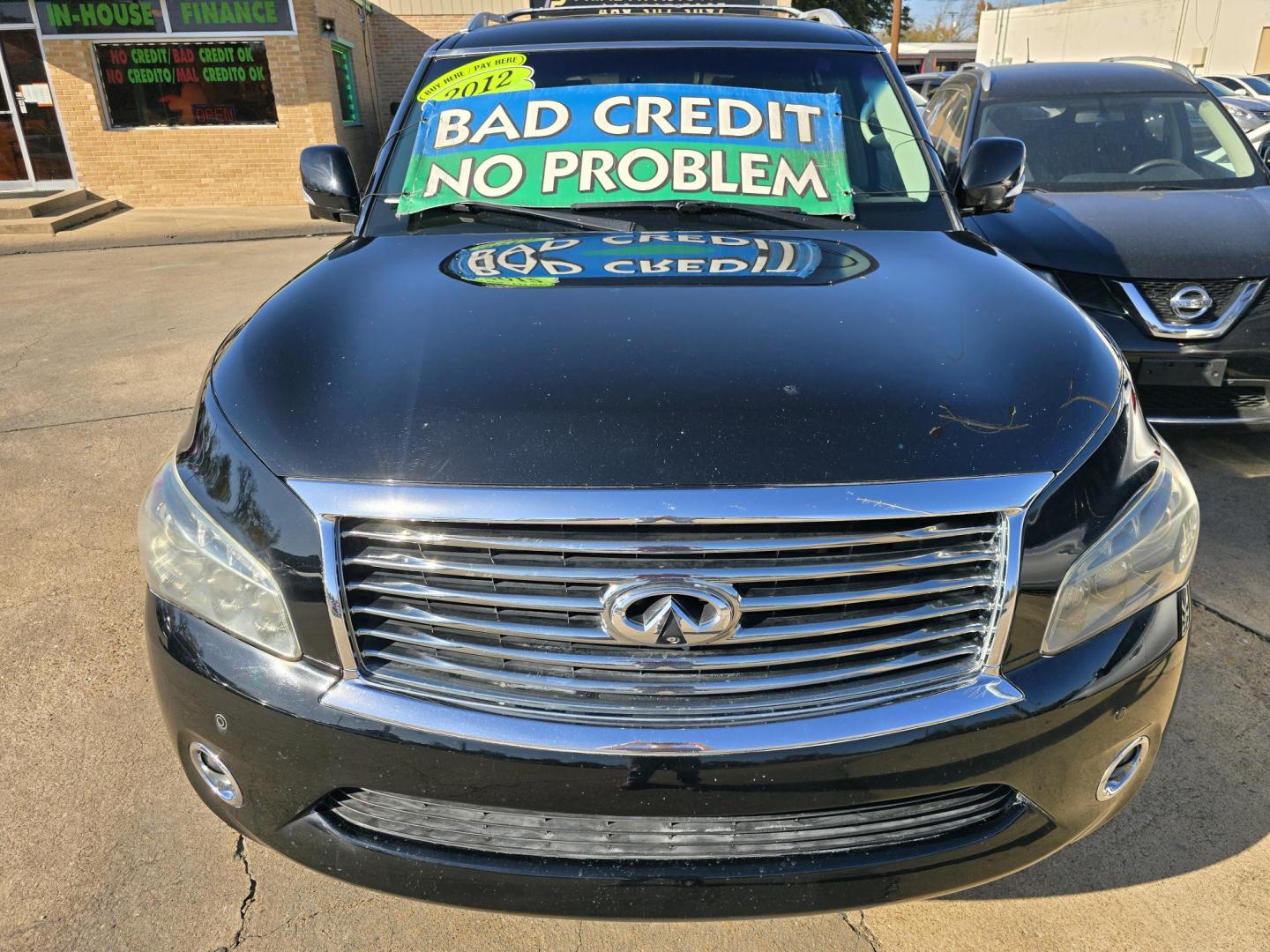 2012 BLACK Infiniti QX56 4WD (JN8AZ2NE7C9) with an 5.6L V8 DOHC 32V engine, 5-Speed Automatic transmission, located at 2660 S.Garland Avenue, Garland, TX, 75041, (469) 298-3118, 32.885551, -96.655602 - Photo#8