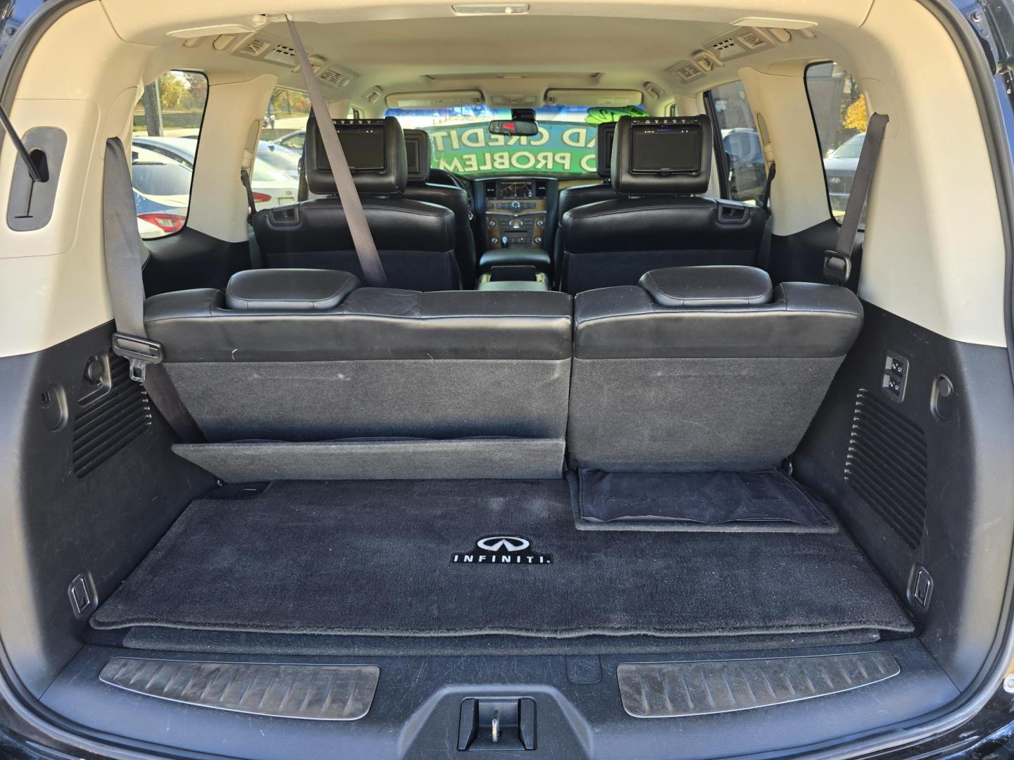 2012 BLACK Infiniti QX56 4WD (JN8AZ2NE7C9) with an 5.6L V8 DOHC 32V engine, 5-Speed Automatic transmission, located at 2660 S.Garland Avenue, Garland, TX, 75041, (469) 298-3118, 32.885551, -96.655602 - Photo#21