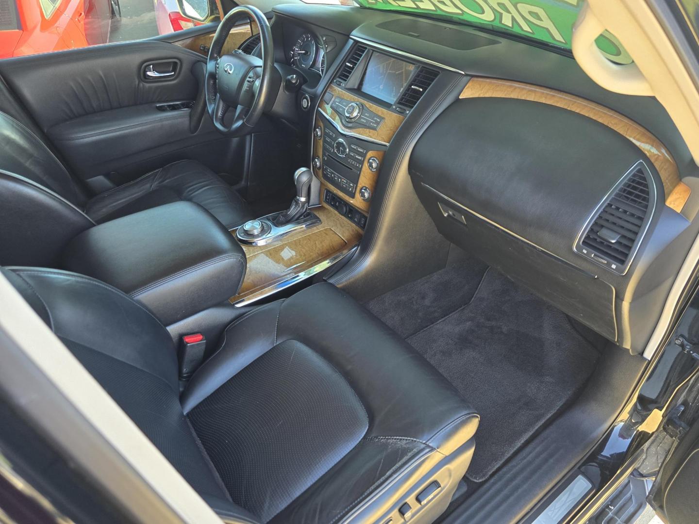 2012 BLACK Infiniti QX56 4WD (JN8AZ2NE7C9) with an 5.6L V8 DOHC 32V engine, 5-Speed Automatic transmission, located at 2660 S.Garland Avenue, Garland, TX, 75041, (469) 298-3118, 32.885551, -96.655602 - Photo#25