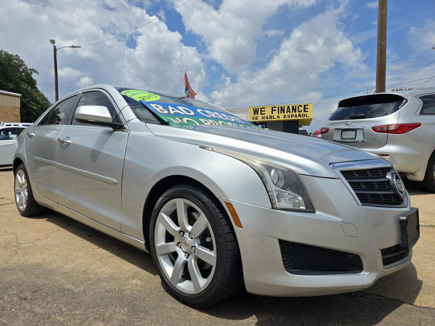 2013 SILVER Cadillac ATS (1G6AA5RAXD0) with an 2.5L L4 DOHC 16V engine, 6-Speed Automatic transmission, located at 2660 S.Garland Avenue, Garland, TX, 75041, (469) 298-3118, 32.885551, -96.655602 - Welcome to DallasAutos4Less, one of the Premier BUY HERE PAY HERE Dealers in the North Dallas Area. We specialize in financing to people with NO CREDIT or BAD CREDIT. We need proof of income, proof of residence, and a ID. Come buy your new car from us today!! This is a Loaded 2013 CADILLAC ATS 2. - Photo#1