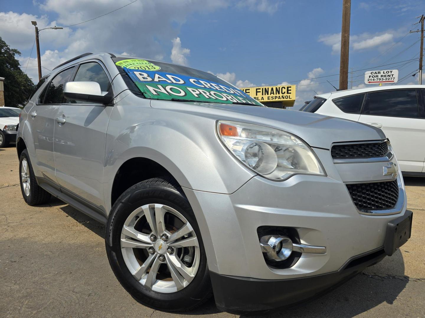 2013 SILVER Chevrolet Equinox 2LT (2GNALPEK2D6) with an 2.4L L4 DOHC 16V engine, 6-Speed Automatic transmission, located at 2660 S.Garland Avenue, Garland, TX, 75041, (469) 298-3118, 32.885551, -96.655602 - Photo#0
