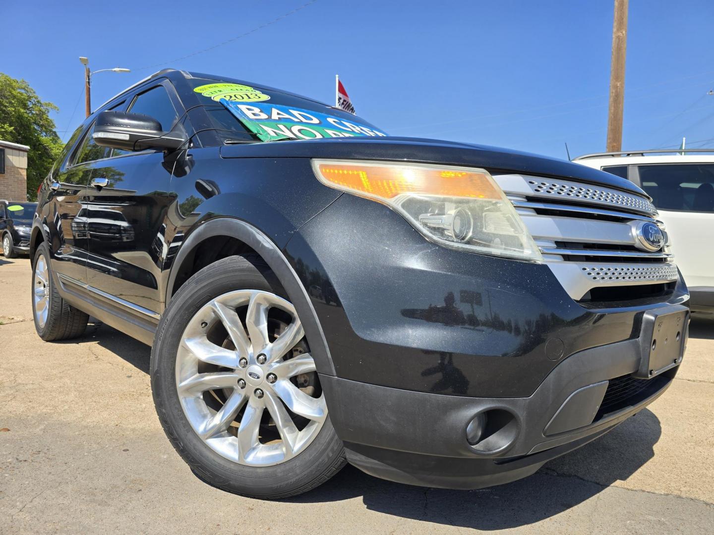 2013 BLACK Ford Explorer XLT (1FM5K7D83DG) with an 3.5L V6 DOHC 24V engine, 6-Speed Automatic transmission, located at 2660 S.Garland Avenue, Garland, TX, 75041, (469) 298-3118, 32.885551, -96.655602 - Photo#0