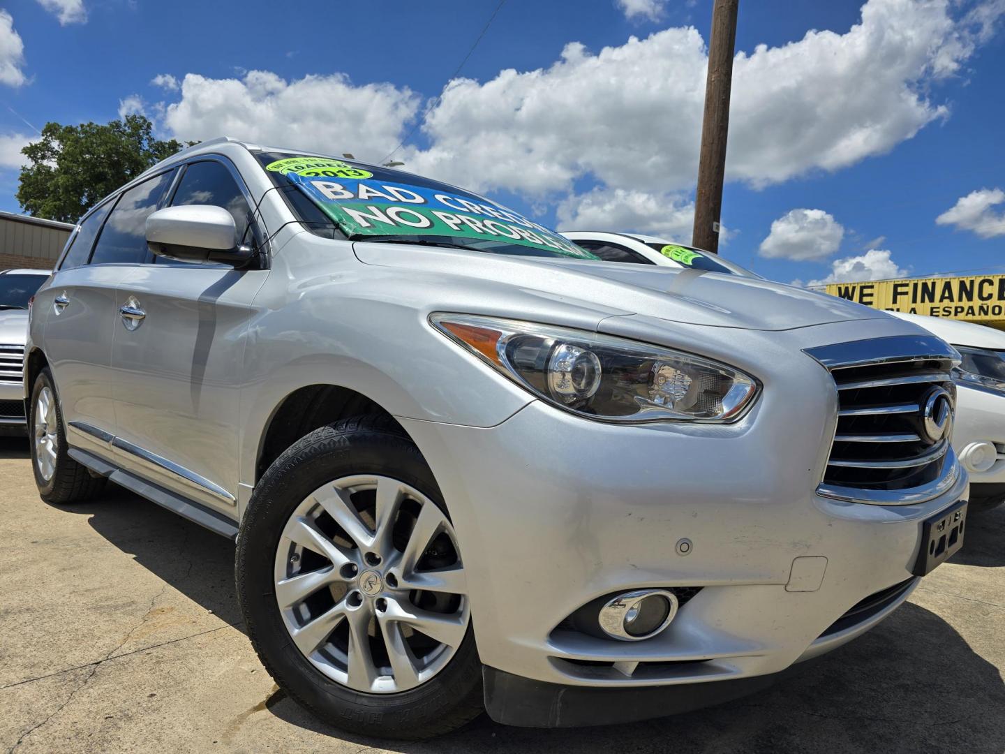 2013 SILVER Infiniti JX (5N1AL0MM7DC) with an 3.5L V6 DOHC 24V engine, Continuously Variable Transmission transmission, located at 2660 S.Garland Avenue, Garland, TX, 75041, (469) 298-3118, 32.885551, -96.655602 - Photo#0