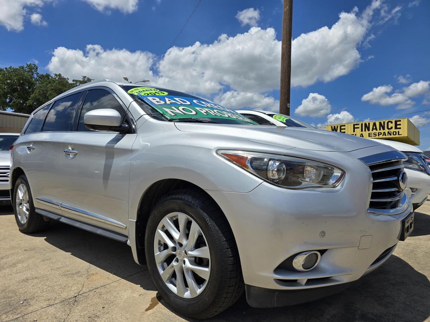 2013 SILVER Infiniti JX (5N1AL0MM7DC) with an 3.5L V6 DOHC 24V engine, Continuously Variable Transmission transmission, located at 2660 S.Garland Avenue, Garland, TX, 75041, (469) 298-3118, 32.885551, -96.655602 - Photo#1
