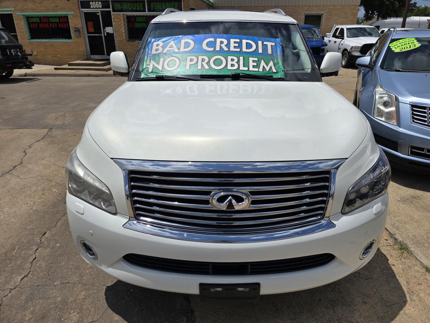 2013 DIAMOND WHITE Infiniti QX56 (JN8AZ2NEXD9) with an 5.6L V8 DOHC 32V engine, 5-Speed Automatic transmission, located at 2660 S.Garland Avenue, Garland, TX, 75041, (469) 298-3118, 32.885551, -96.655602 - Photo#8