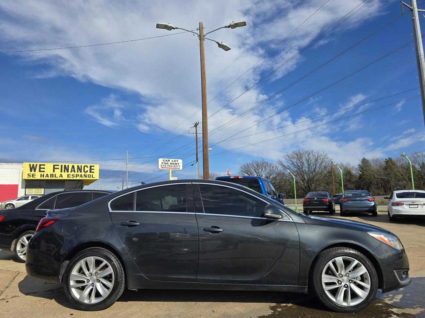 2014 BLACK Buick Regal Turbo (2G4GK5EX4E9) with an 2.0L L4 DOHC 16V TURBO engine, 6-Speed Automatic transmission, located at 2660 S.Garland Avenue, Garland, TX, 75041, (469) 298-3118, 32.885551, -96.655602 - Photo#2