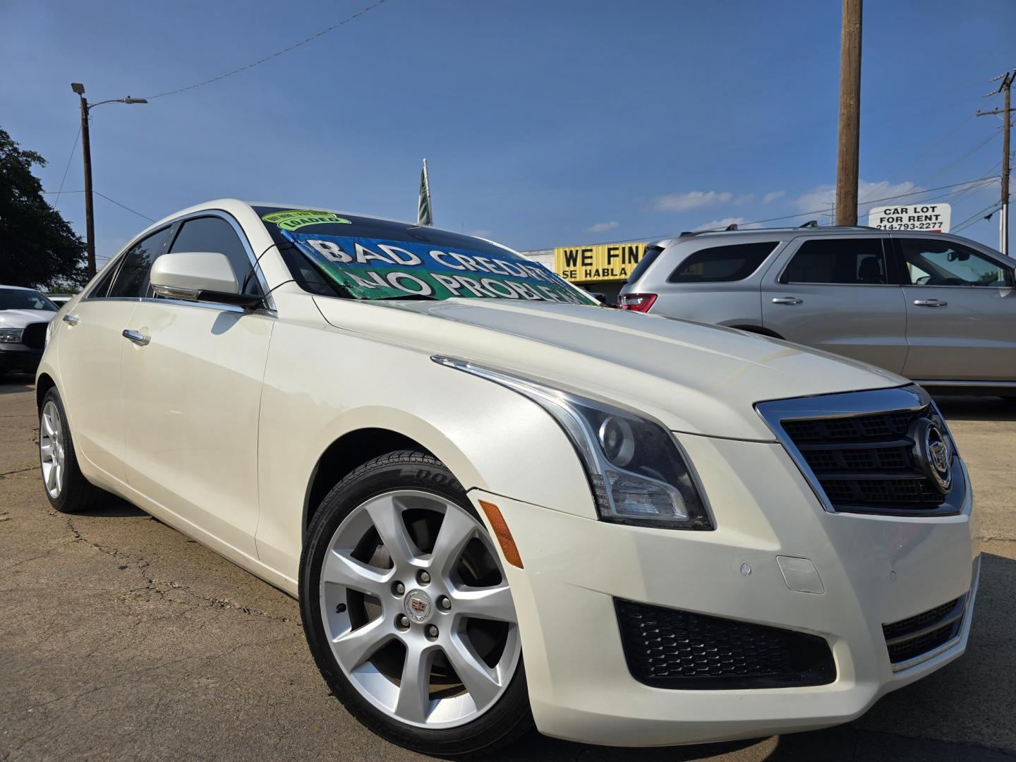 2014 WHITE Cadillac ATS 2.5L Luxury (1G6AB5RA2E0) with an 2.5L L4 DOHC 16V engine, 6-Speed Automatic transmission, located at 2660 S.Garland Avenue, Garland, TX, 75041, (469) 298-3118, 32.885551, -96.655602 - Photo#0