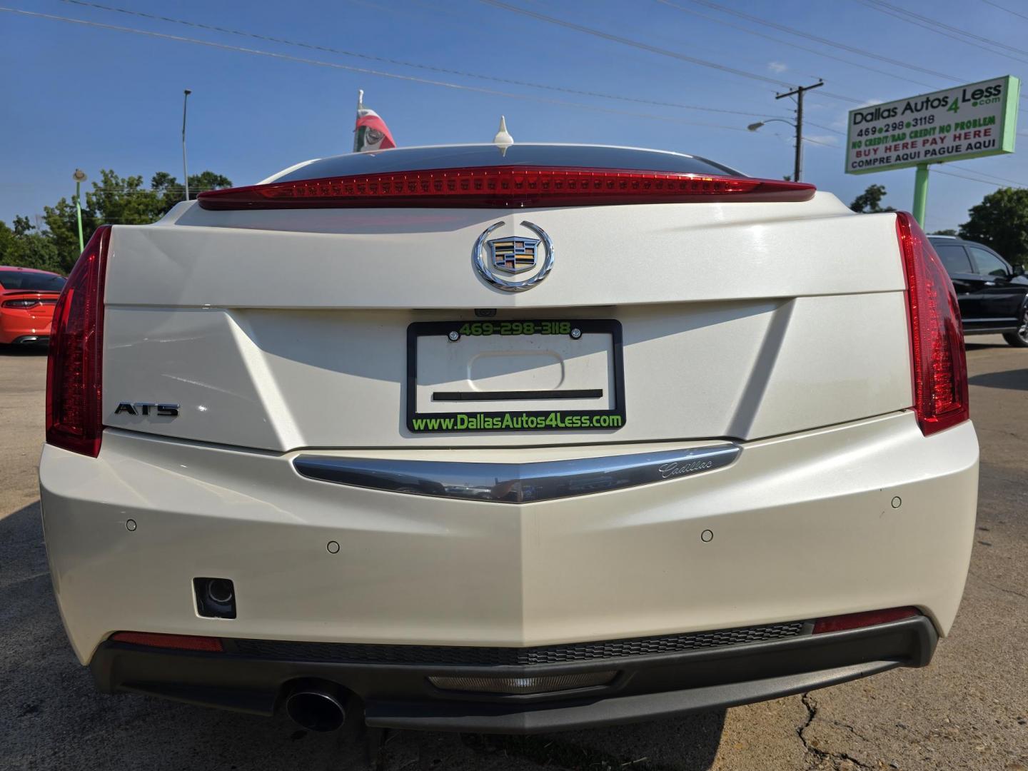 2014 WHITE Cadillac ATS 2.5L Luxury (1G6AB5RA2E0) with an 2.5L L4 DOHC 16V engine, 6-Speed Automatic transmission, located at 2660 S.Garland Avenue, Garland, TX, 75041, (469) 298-3118, 32.885551, -96.655602 - Photo#4