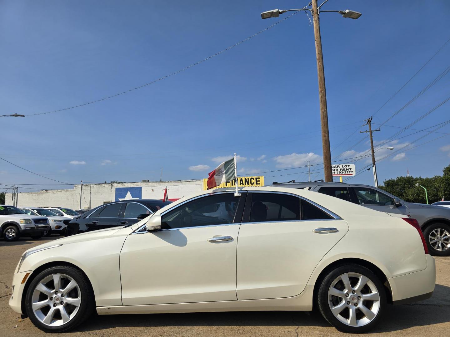 2014 WHITE Cadillac ATS 2.5L Luxury (1G6AB5RA2E0) with an 2.5L L4 DOHC 16V engine, 6-Speed Automatic transmission, located at 2660 S.Garland Avenue, Garland, TX, 75041, (469) 298-3118, 32.885551, -96.655602 - Photo#6