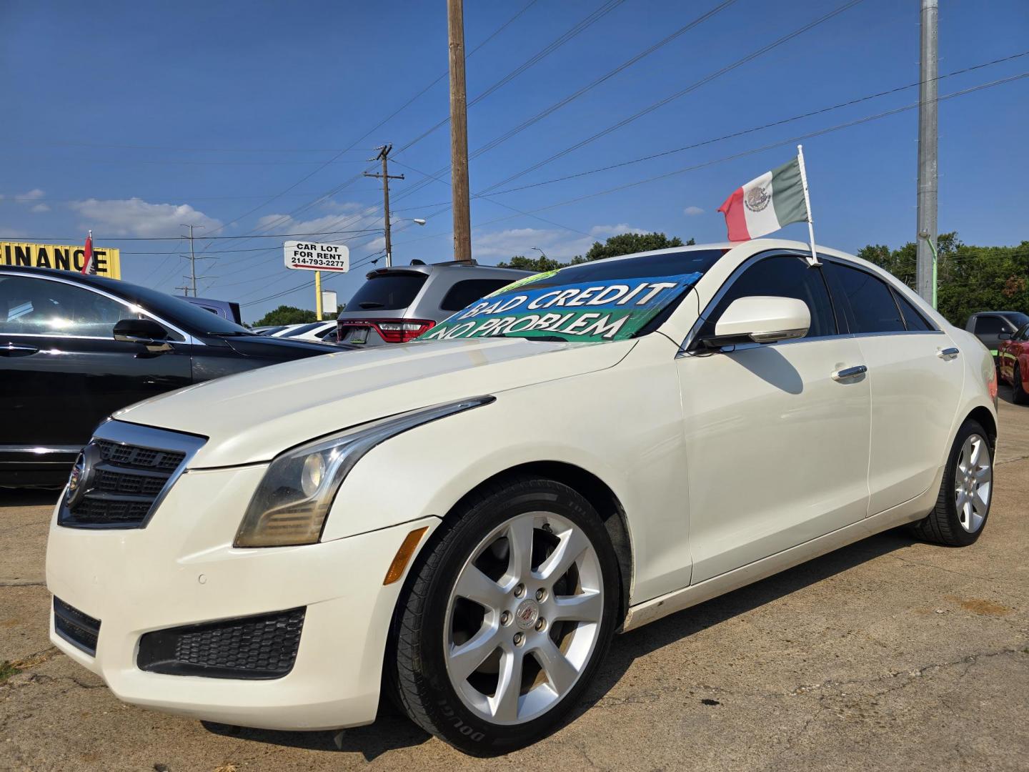 2014 WHITE Cadillac ATS 2.5L Luxury (1G6AB5RA2E0) with an 2.5L L4 DOHC 16V engine, 6-Speed Automatic transmission, located at 2660 S.Garland Avenue, Garland, TX, 75041, (469) 298-3118, 32.885551, -96.655602 - Photo#7
