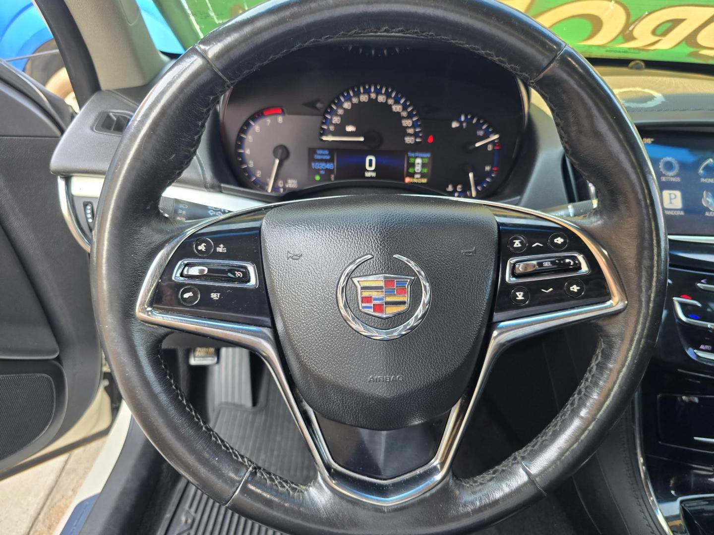 2014 WHITE Cadillac ATS 2.5L Luxury (1G6AB5RA2E0) with an 2.5L L4 DOHC 16V engine, 6-Speed Automatic transmission, located at 2660 S.Garland Avenue, Garland, TX, 75041, (469) 298-3118, 32.885551, -96.655602 - Photo#13