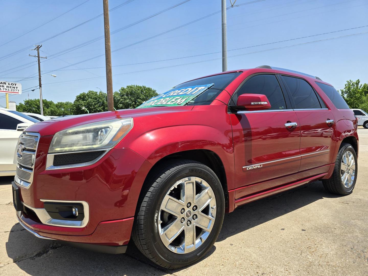 2014 RED GMC Acadia Denali (1GKKRTKD5EJ) with an 3.6L V6 DOHC 24V engine, 6-Speed Automatic transmission, located at 2660 S.Garland Avenue, Garland, TX, 75041, (469) 298-3118, 32.885551, -96.655602 - Photo#7