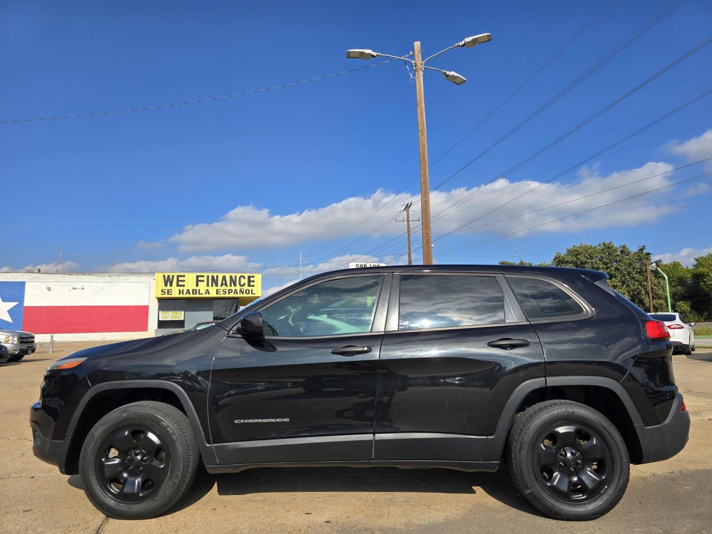 2014 BLACK Jeep Cherokee Sport (1C4PJLAB4EW) with an 2.4L L4 DOHC 16V engine, 9-Speed Automatic transmission, located at 2660 S.Garland Avenue, Garland, TX, 75041, (469) 298-3118, 32.885551, -96.655602 - Photo#7