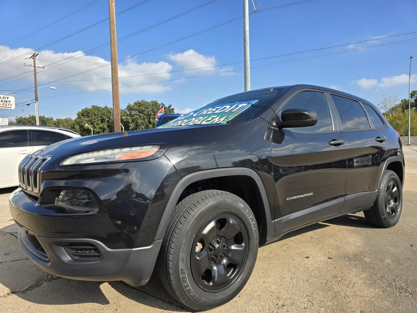 2014 BLACK Jeep Cherokee Sport (1C4PJLAB4EW) with an 2.4L L4 DOHC 16V engine, 9-Speed Automatic transmission, located at 2660 S.Garland Avenue, Garland, TX, 75041, (469) 298-3118, 32.885551, -96.655602 - Photo#8
