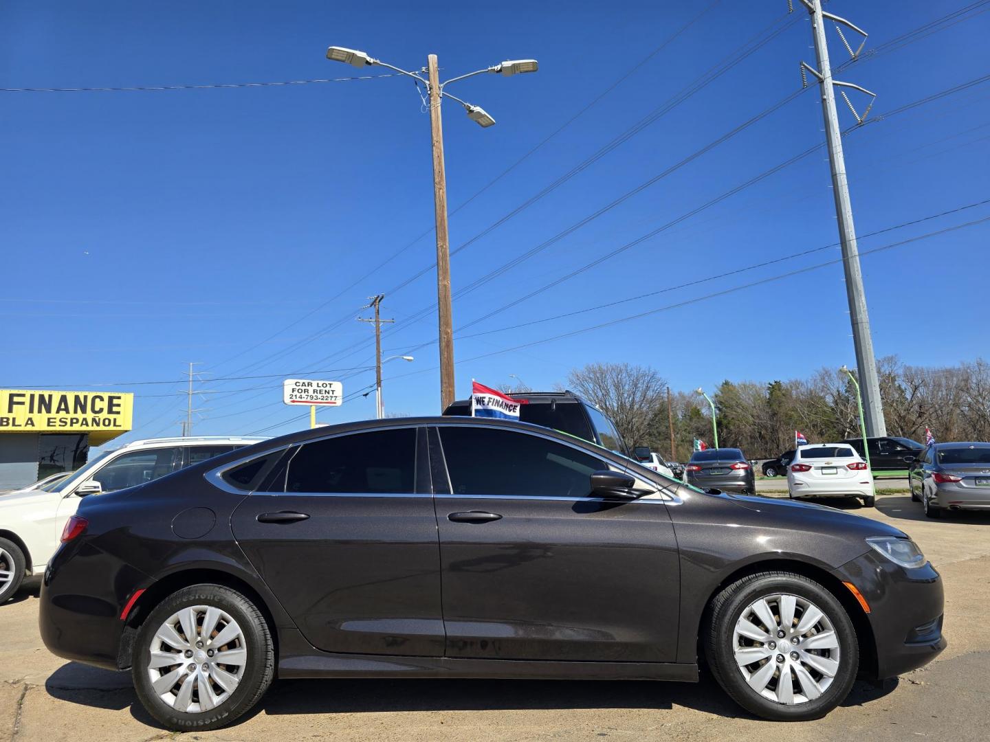 2015 BLACK Chrysler 200 LX (1C3CCCFB2FN) with an 2.4L L4 DOHC 16V engine, 9-Speed Automatic transmission, located at 2660 S.Garland Avenue, Garland, TX, 75041, (469) 298-3118, 32.885551, -96.655602 - Photo#1