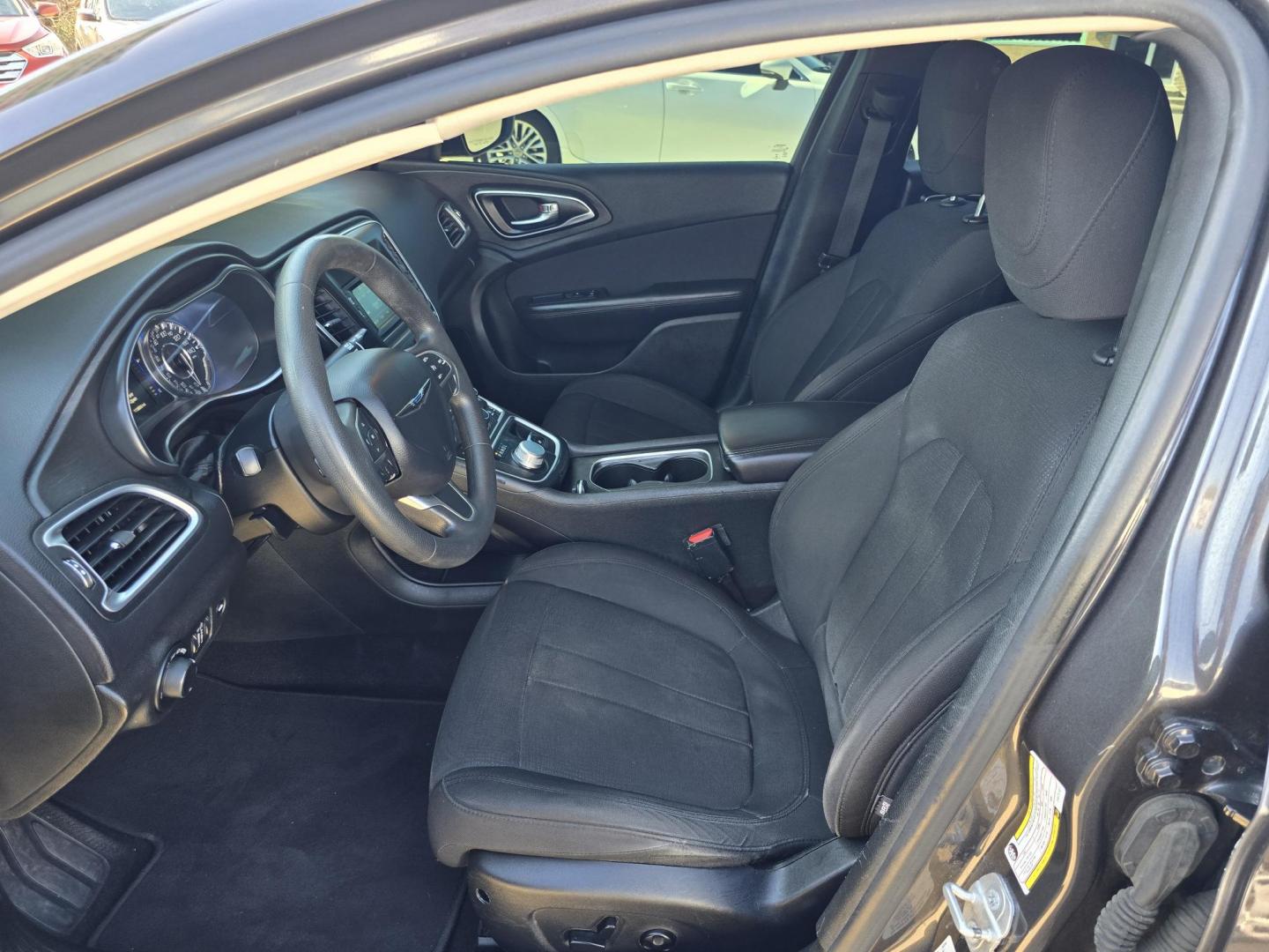 2015 BLACK Chrysler 200 LX (1C3CCCFB2FN) with an 2.4L L4 DOHC 16V engine, 9-Speed Automatic transmission, located at 2660 S.Garland Avenue, Garland, TX, 75041, (469) 298-3118, 32.885551, -96.655602 - Photo#10