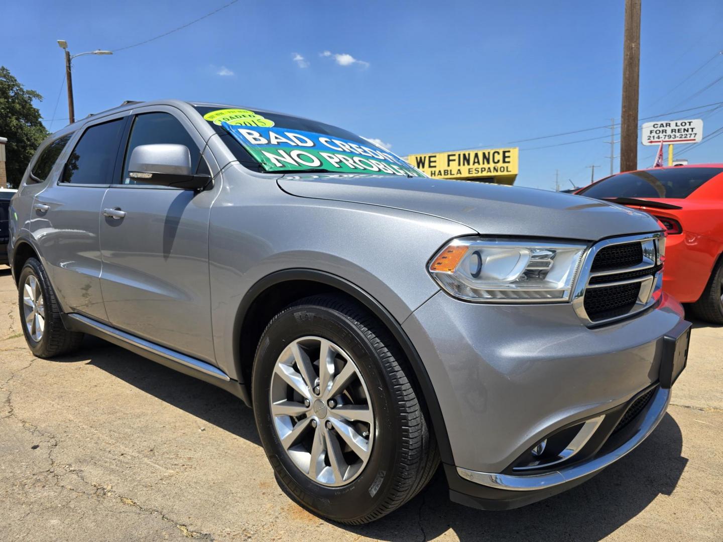 2015 GRAY Dodge Durango Limited (1C4RDHDG6FC) with an 3.6L V6 DOHC 24V engine, 8A transmission, located at 2660 S.Garland Avenue, Garland, TX, 75041, (469) 298-3118, 32.885551, -96.655602 - Photo#1