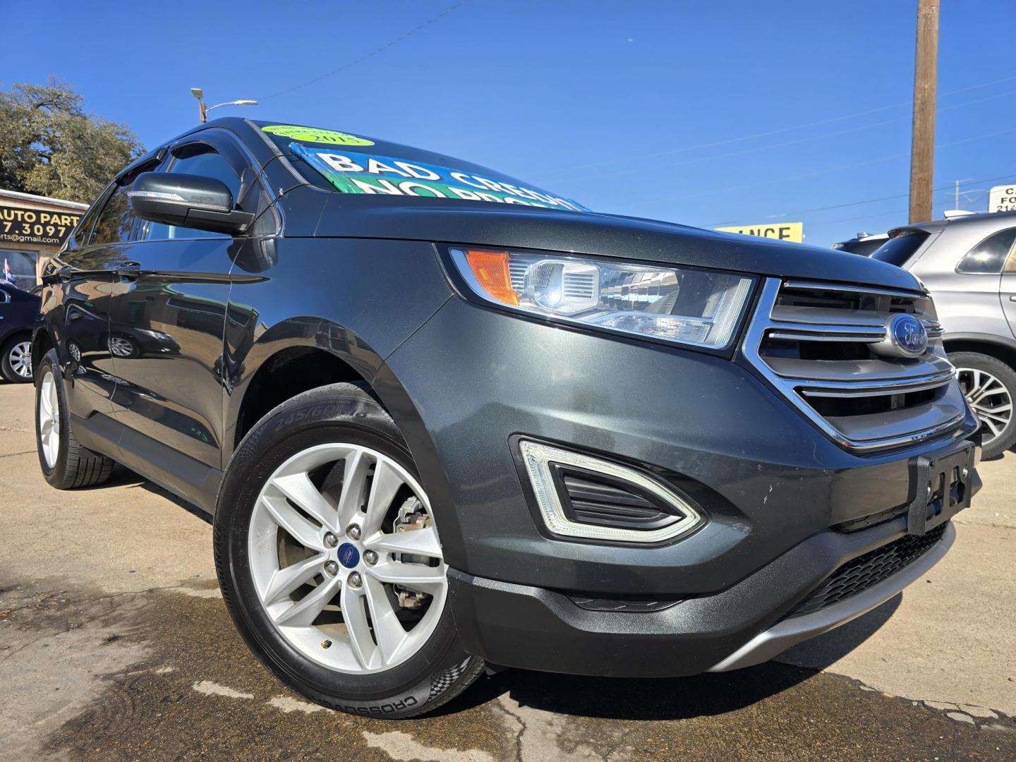 2015 BLACK Ford Edge SEL (2FMTK3J8XFB) with an 3.5L V6 DOHC 24V engine, 6-Speed Automatic transmission, located at 2660 S.Garland Avenue, Garland, TX, 75041, (469) 298-3118, 32.885551, -96.655602 - Photo#0