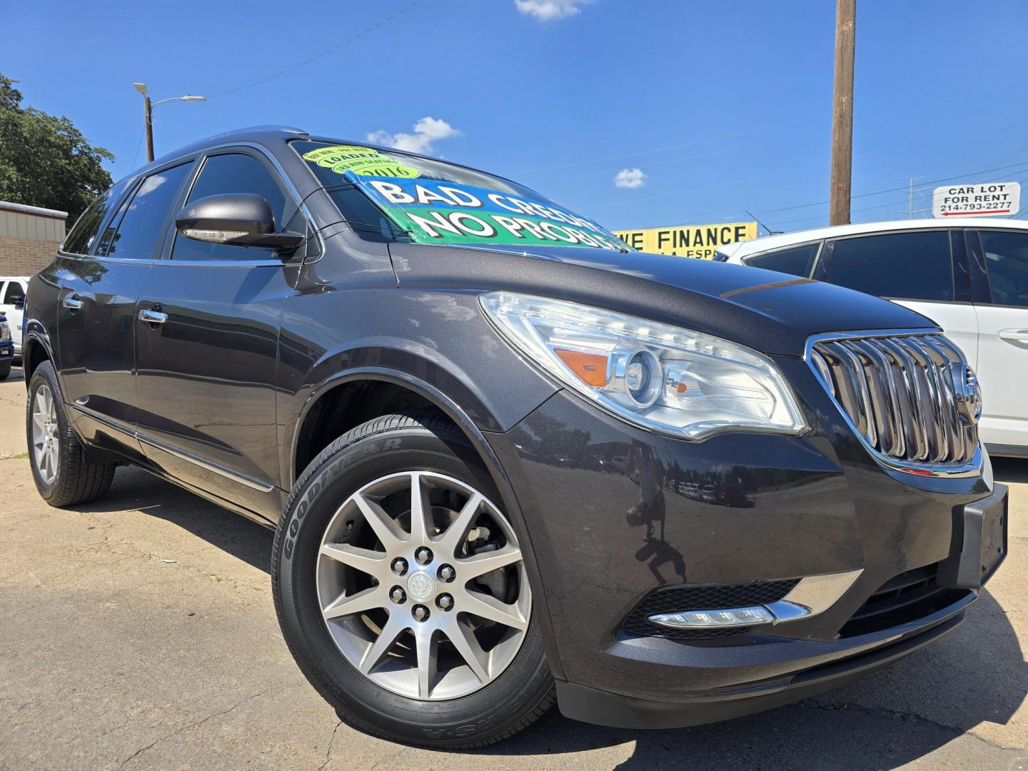 2016 BLACK Buick Enclave Leather (5GAKRBKD2GJ) with an 3.6L V6 DOHC 24V engine, 6-Speed Automatic Overdrive transmission, located at 2660 S.Garland Avenue, Garland, TX, 75041, (469) 298-3118, 32.885551, -96.655602 - Photo#0