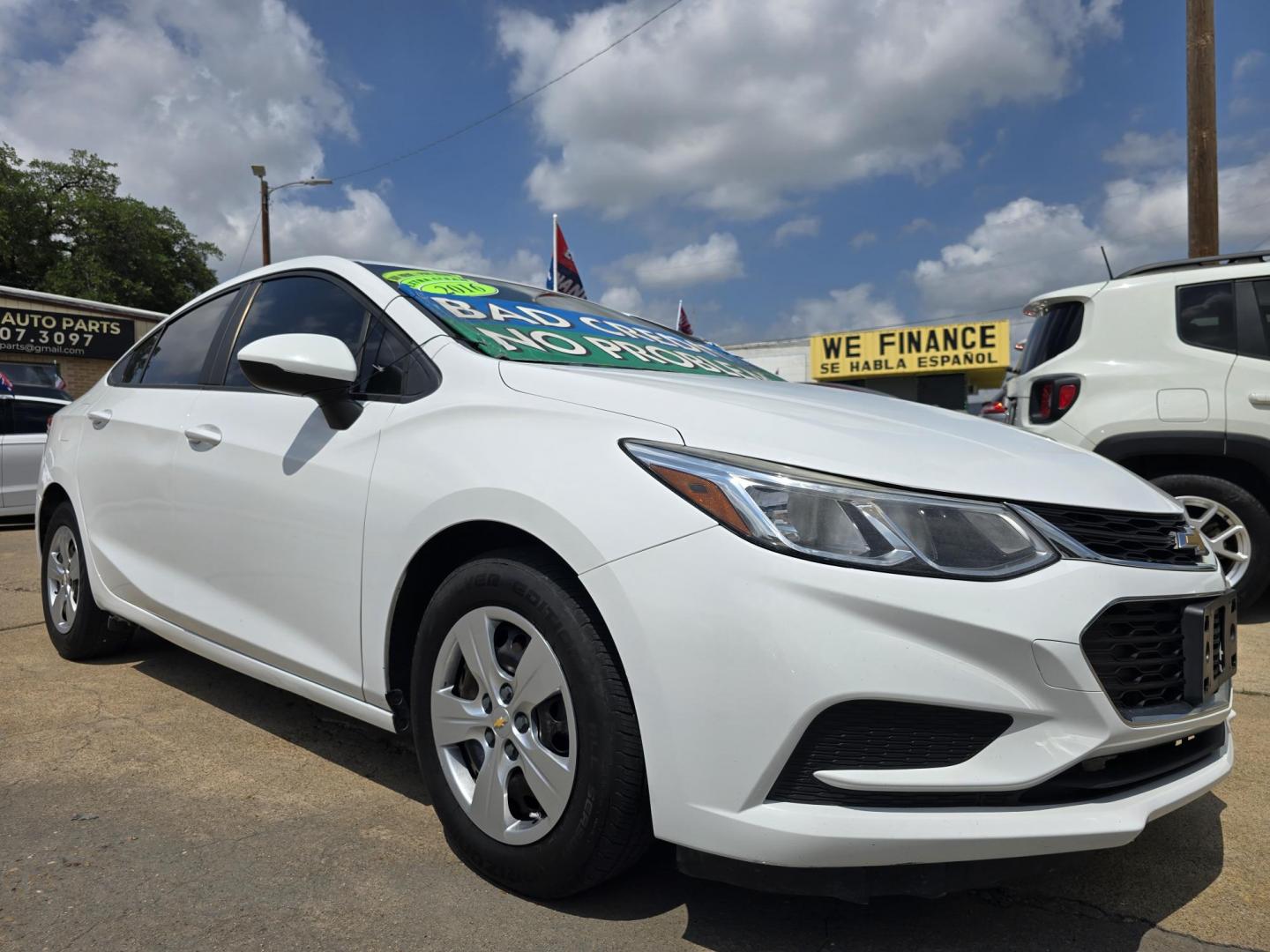 2016 WHITE Chevrolet Cruze LS (1G1BC5SM5G7) with an 1.4L L4 DOHC 16V TURBO engine, 6A transmission, located at 2660 S.Garland Avenue, Garland, TX, 75041, (469) 298-3118, 32.885551, -96.655602 - Photo#1