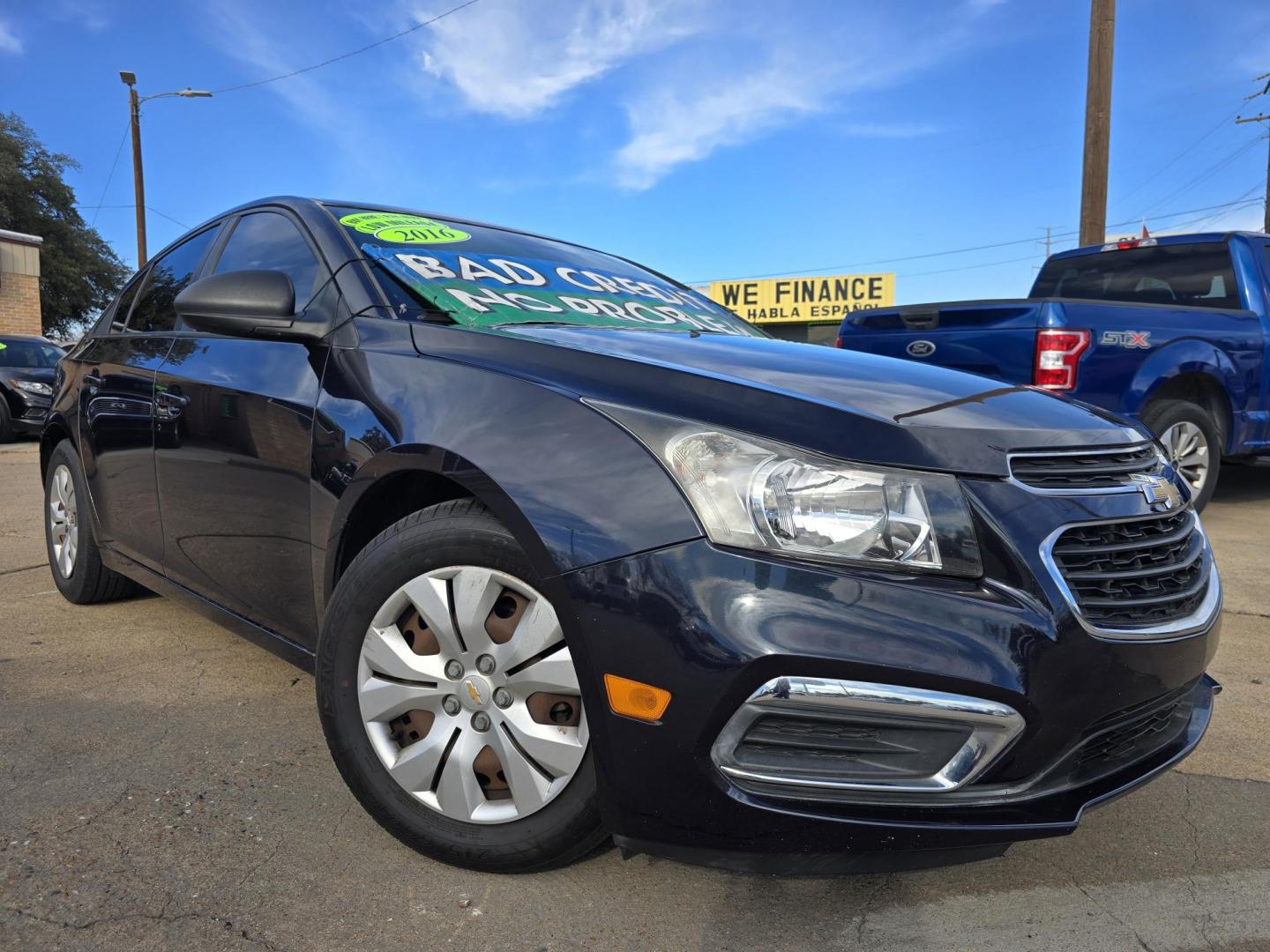 2016 BLACK Chevrolet Cruze Limited LS (1G1PC5SH2G7) with an 1.8L L4 DOHC 16V FFV engine, 6A transmission, located at 2660 S.Garland Avenue, Garland, TX, 75041, (469) 298-3118, 32.885551, -96.655602 - Photo#0