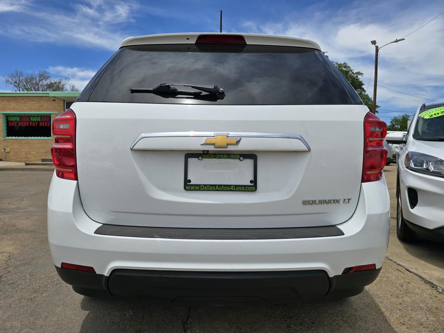 2016 WHITE Chevrolet Equinox LT (2GNALCEK6G6) with an 2.4L L4 DOHC 16V FFV engine, 6A transmission, located at 2660 S.Garland Avenue, Garland, TX, 75041, (469) 298-3118, 32.885551, -96.655602 - Photo#4