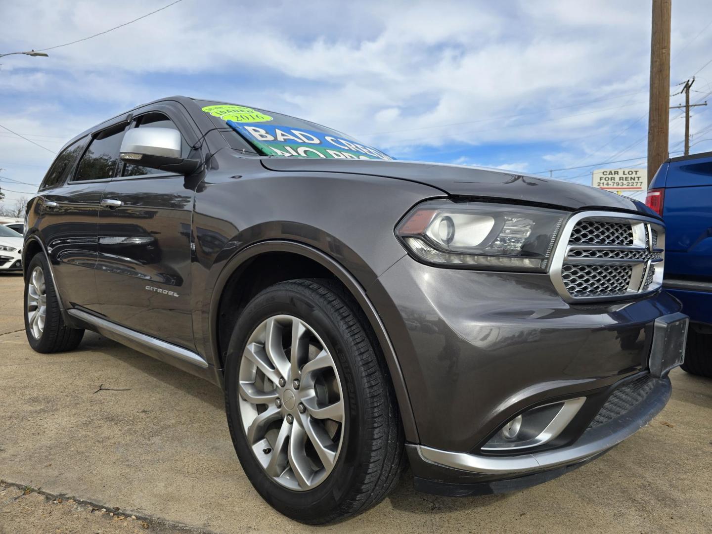 2016 BLACK Dodge Durango Citadel 2WD (1C4RDHEGXGC) with an 3.6L V6 DOHC 24V engine, 8A transmission, located at 2660 S.Garland Avenue, Garland, TX, 75041, (469) 298-3118, 32.885551, -96.655602 - Photo#1