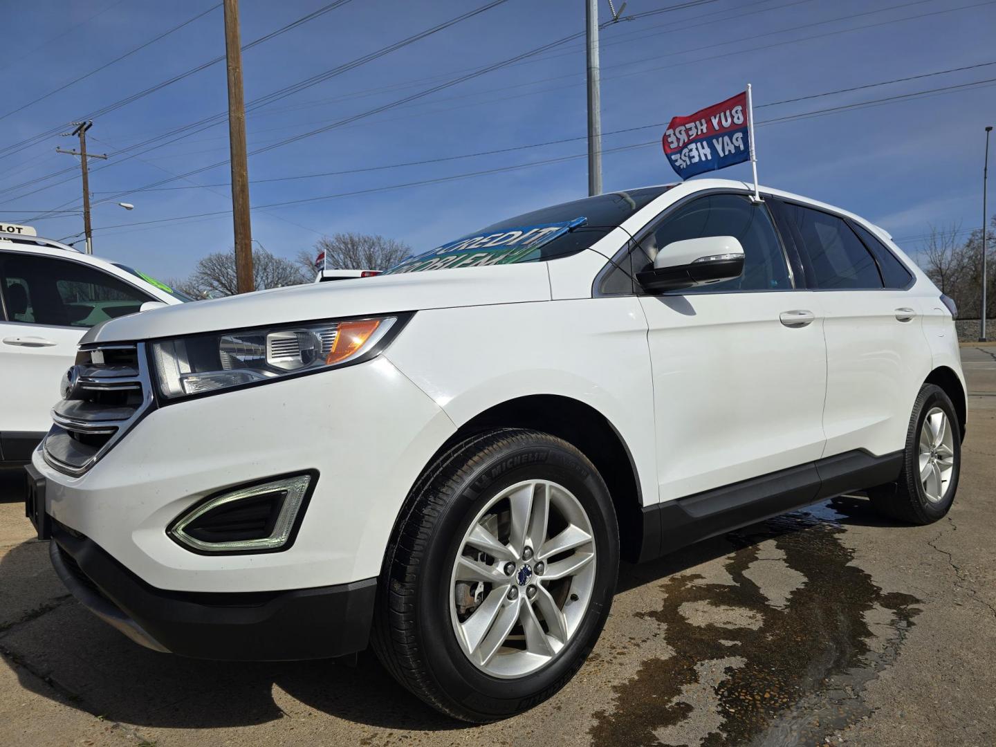 2016 WHITE Ford Edge SEL (2FMPK4J88GB) with an 3.5L V6 DOHC 24V engine, 6A transmission, located at 2660 S.Garland Avenue, Garland, TX, 75041, (469) 298-3118, 32.885551, -96.655602 - Photo#7