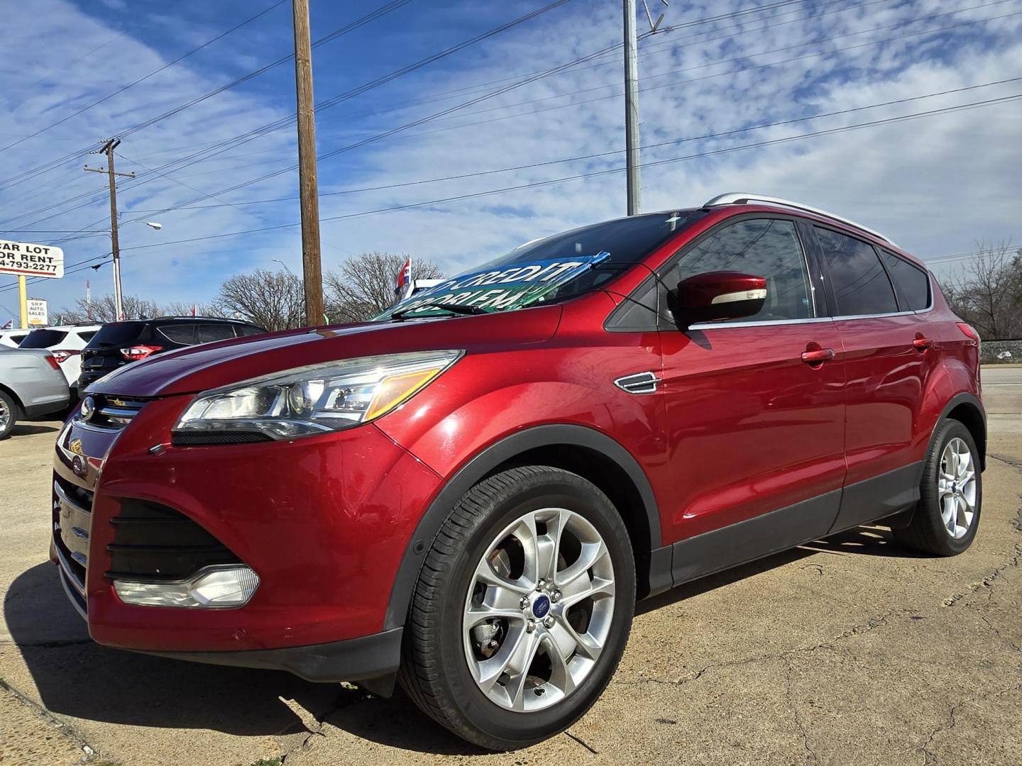 2016 RED Ford Escape Titanium (1FMCU0J96GU) with an 2.0L L4 DOHC 16V engine, 6-Speed Automatic transmission, located at 2660 S.Garland Avenue, Garland, TX, 75041, (469) 298-3118, 32.885551, -96.655602 - Photo#7