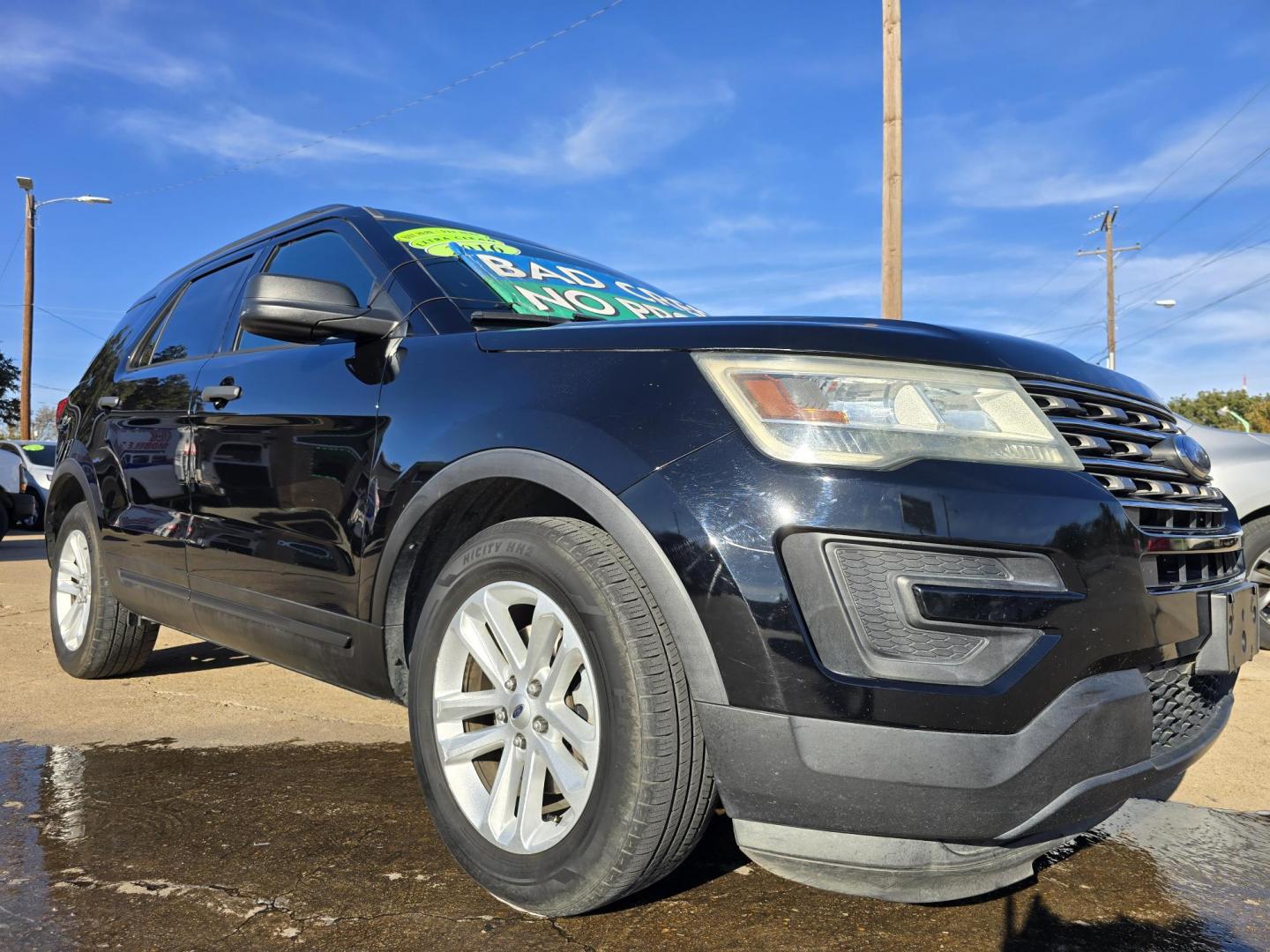 2016 BLACK Ford Explorer (1FM5K7B82GG) with an 3.5L V6 DOHC 24V engine, 6A transmission, located at 2660 S.Garland Avenue, Garland, TX, 75041, (469) 298-3118, 32.885551, -96.655602 - Photo#1